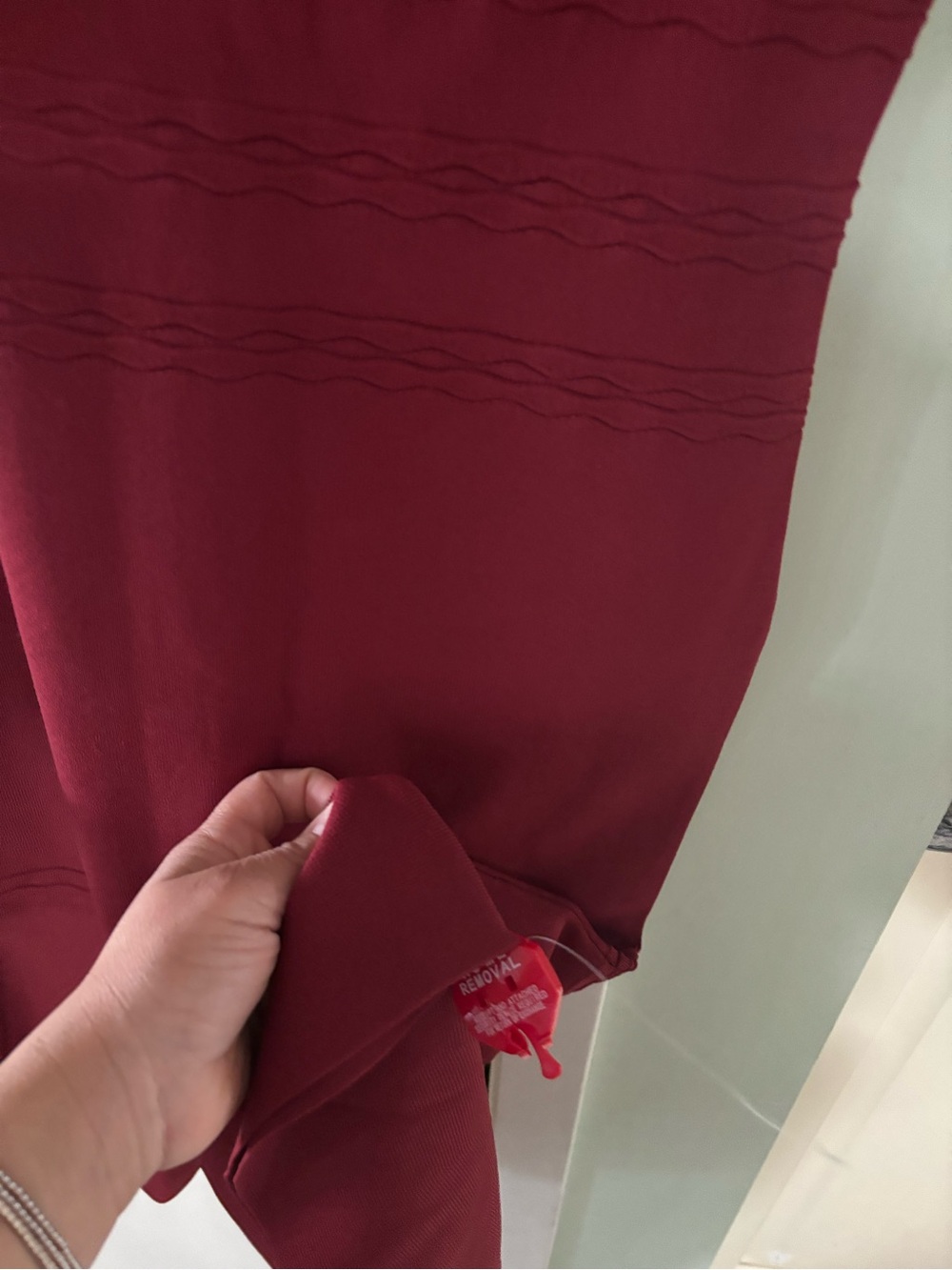 Herve Leger Sleeveless Wine Midi Dress - Picture 3 of 14